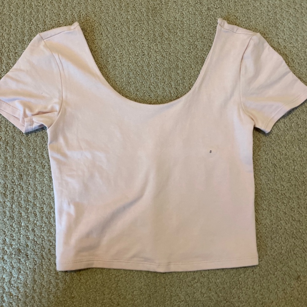blush pink crop top